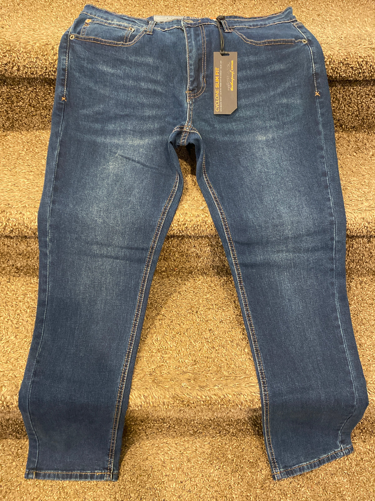 Cyclone slim fit waterproof vintage jeans