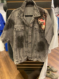 Short sleeved jean shirt