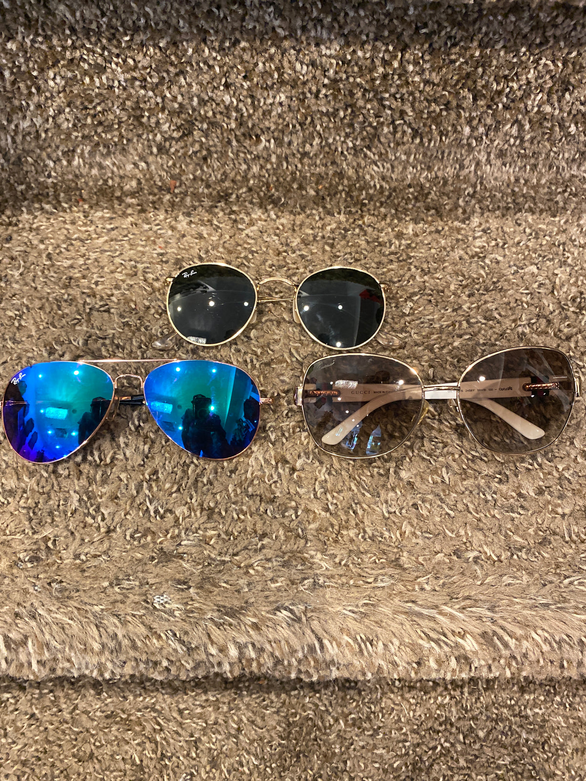 Gucci and Ray band sunglasses