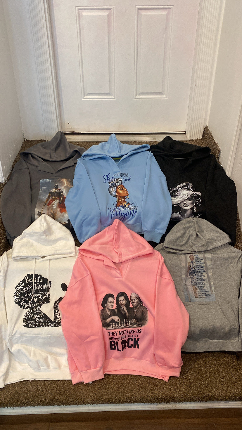 Assorted hoodies